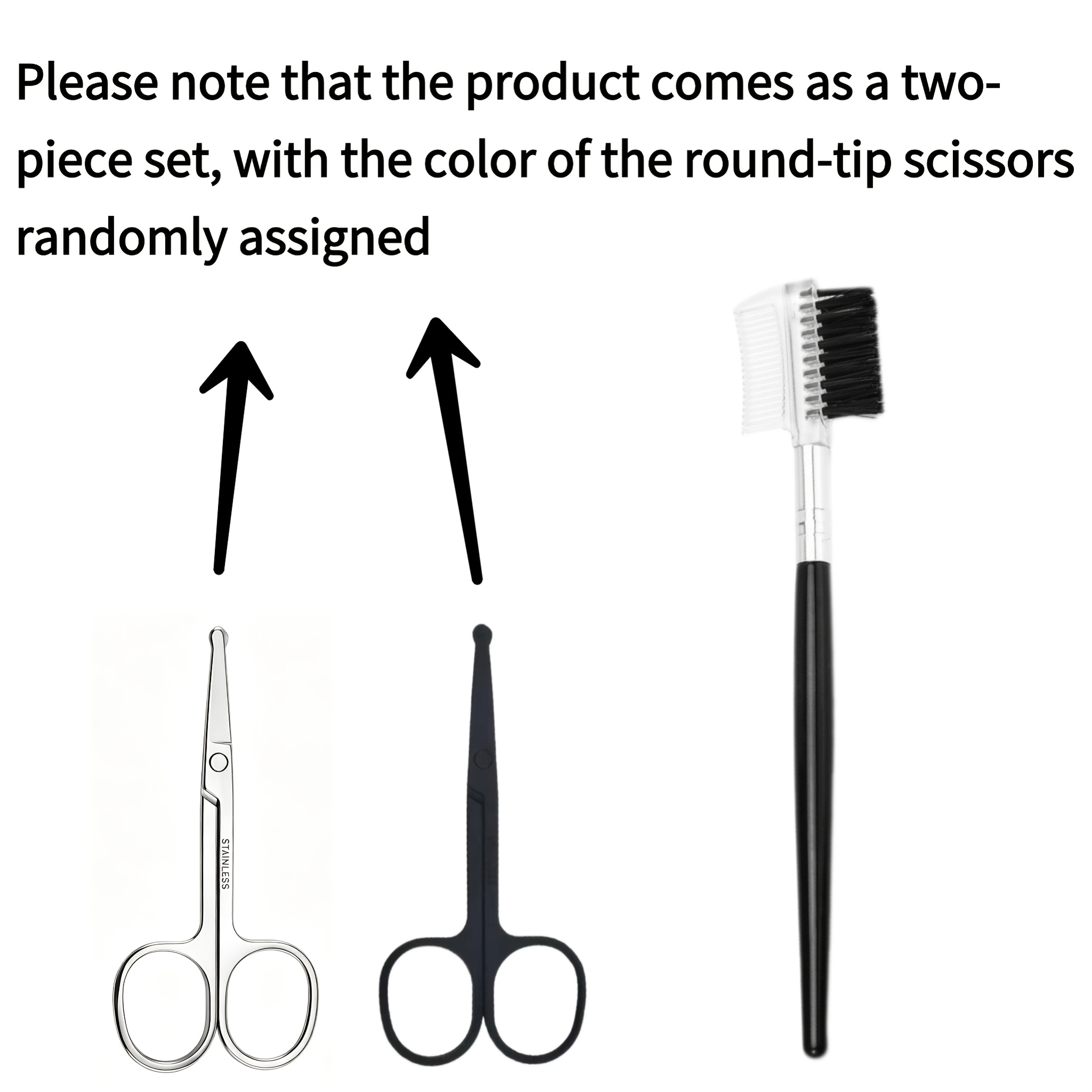 Image of Pet Grooming Kit: Tear Stain Brushes And Combs, Round Scissors And Combs, Suitable For All Breeds, Making Dogs And