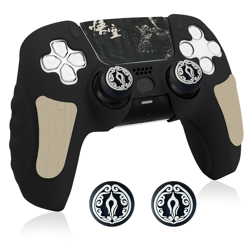 TEMU Housse de pour PS5, autocollant officiel pour station de charge, capuchons de prise pour gâchettes, housse antidérapante, skin pour PS5