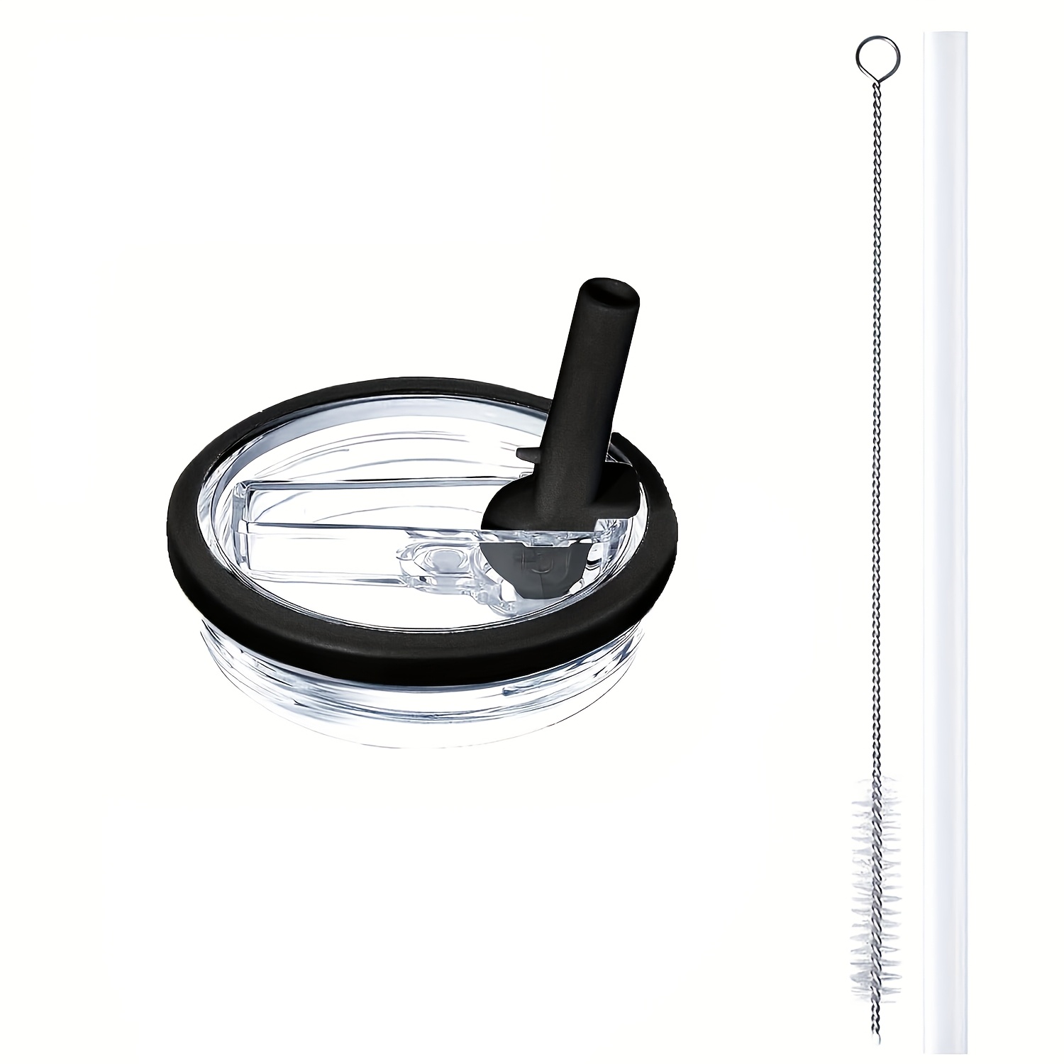 Image of 1pc Leakproof Lid Replacement 40oz For Cup Accessories, Flip Straw Tumbler Leak Proof Lids, Dust-proof Straw Cover For Cups 40oz