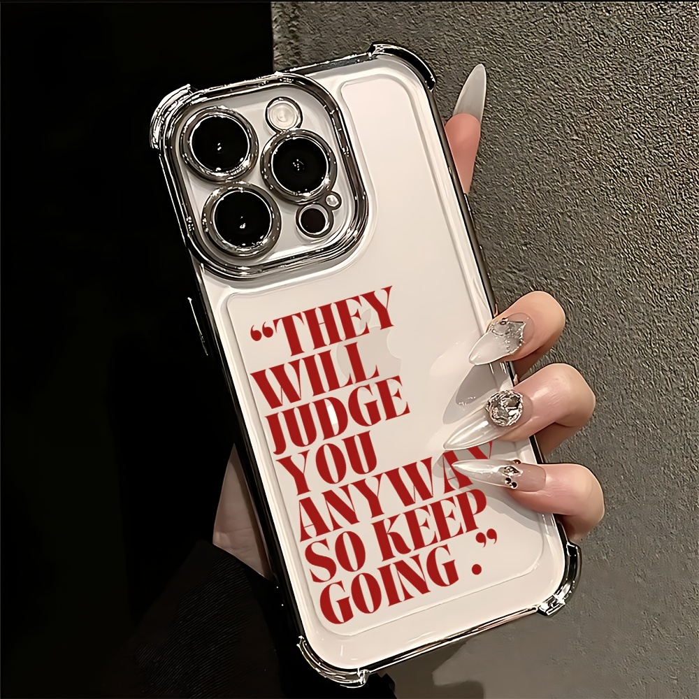 Phone Case - A Phone Cover Showcasing Quotes, Suitable For Iphone 17, 16e, 16, 15, 14, 13, 12, 11 Mini, Pro, Max, Air, X, Xr, Xsmax, 8, And 7 Plus, To Be And Flexible With Fall Protection