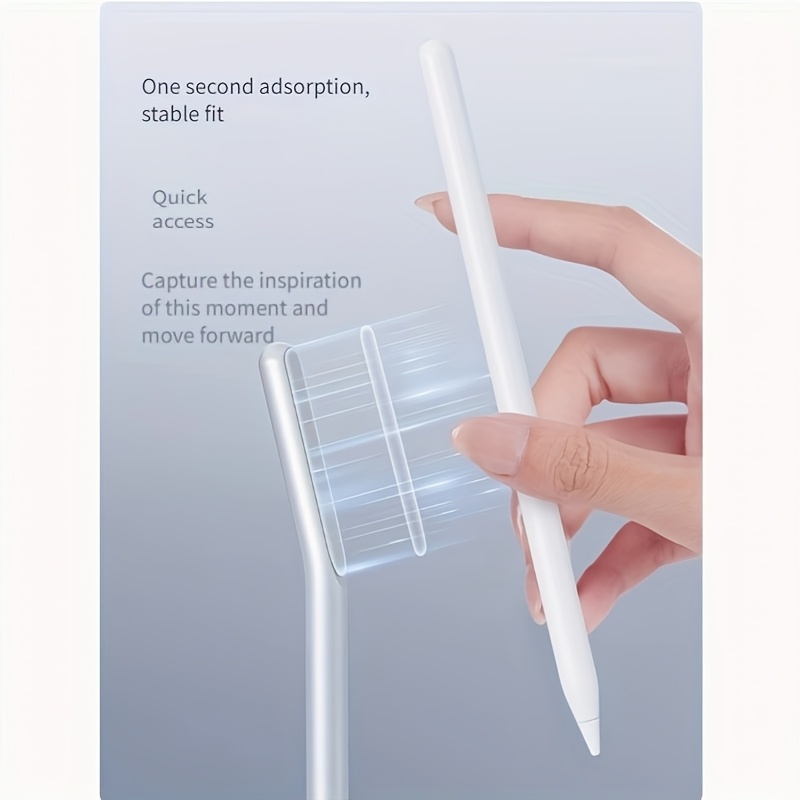 Starry Sky Gray Aluminum Alloy Magnetic Stand for Apple Pencil 2nd Generation - Sleek Design, Silicone Non-Slip Mat, Powerful Magnetic Attraction, Seamless Integration, iPad Stylus Holder|Modern Stylus Holder|Durable Stylus Holder