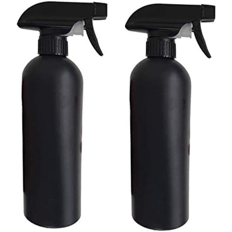 E-shop 2 Stk. Kunststoff-Sprühflaschen, schwarzes Reinigungsspray 500 ml, strapazierfähige, blickdichte, nachfüllbare, wiederverwendbare, leere, nicht