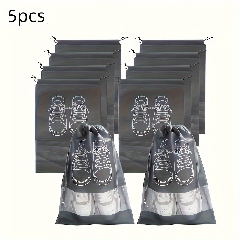 TEMU Lot de 5 sacs de rangement pour chaussures adaptés aux baskets, talons - Chaussures avec compartiments individuels, protecteurs de baskets pour