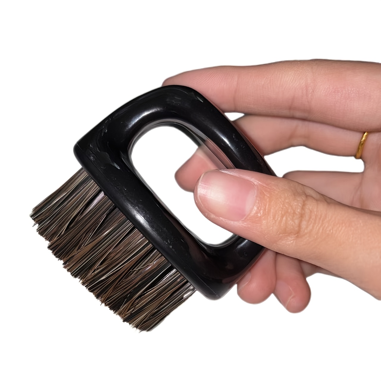 TEMU Cepillo de anillo con cabezal de aceite, cepillo de dedo, cepillo de barba de cerdas suaves, cepillo de cabello con cabezal de aceite, para el