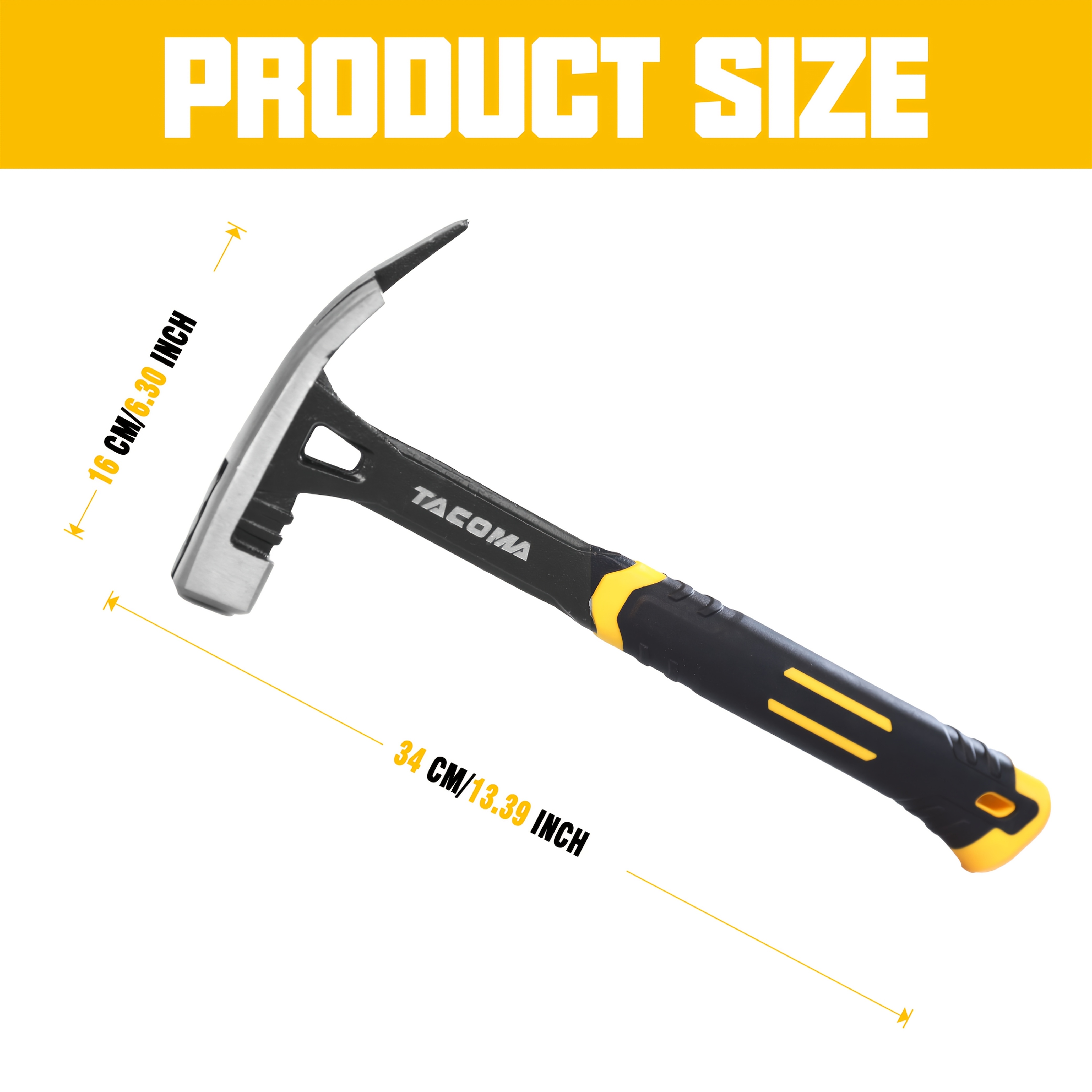 E-shop 600 Gramm magnetischer -Hammer, hochwertiger Kohlenstoffstahl-Schmiedekopf aus einem Stück, stoßdämpfendes Nylon-Gummigriff, leicht zu