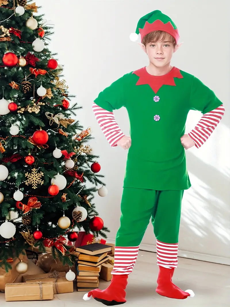 kids holiday elf costume santa costume christmas costume - Temu Saudi Arabia kids holiday elf costume santa costume christmas costume - Temu Saudi Arabia