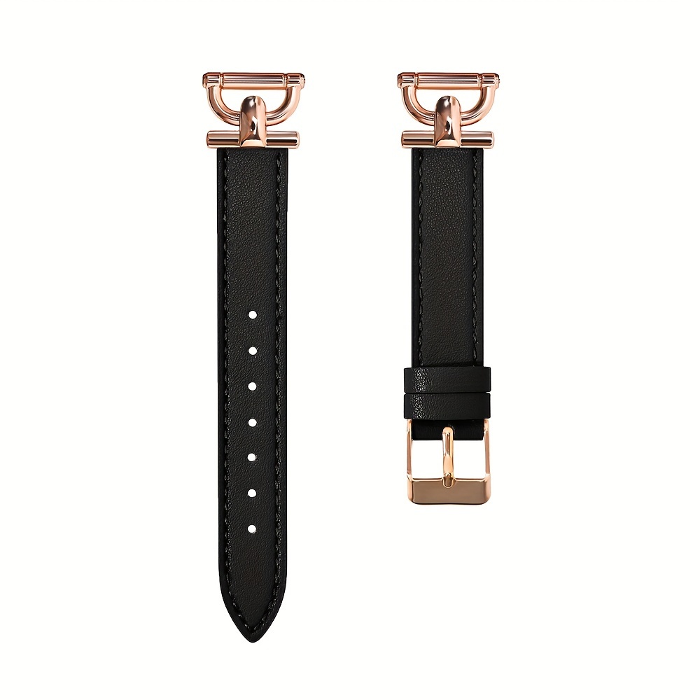 

1-pack Stylish D- Synthetic Leather Watch Band 6/5/4 - 20mm Quick Release Strap, Non-water Resistant, Tang Clasp - Ideal Gift For Festivals