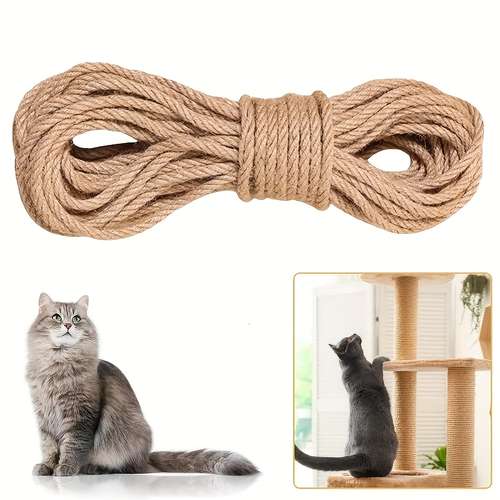 66ft Natural Sisal Rope For Cat Scratching Posts – Durable Hemp Twine For Cat Trees & Towers