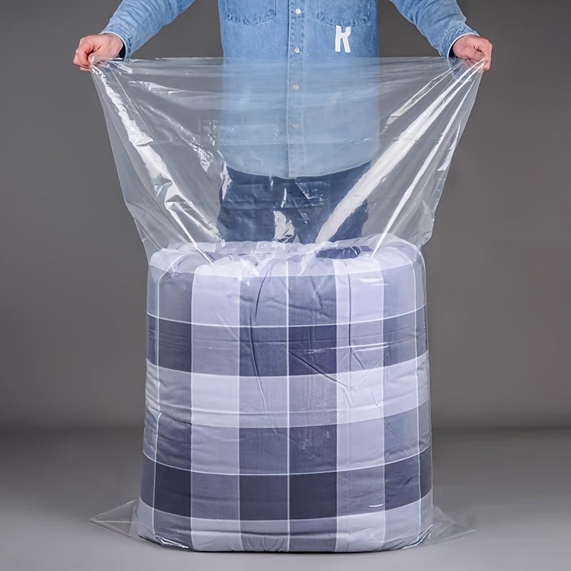 10pcs heavy duty transparent pe plastic bags large thick Temu