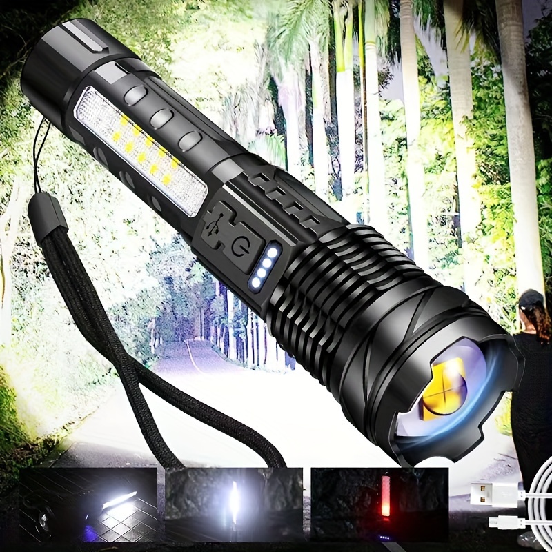 

Flashlight With , Large Capacity, Rechargeable , Long-range Shooting, , Portable Household Spotlight, Outdoor Light