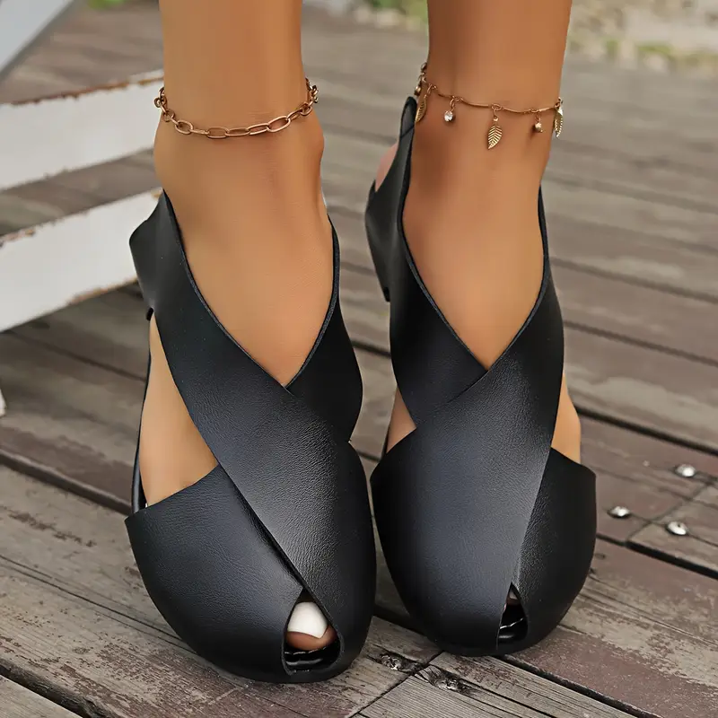 womens trendy flat sandals casual ankle strap summer shoes lightweight slip on sandals details 4