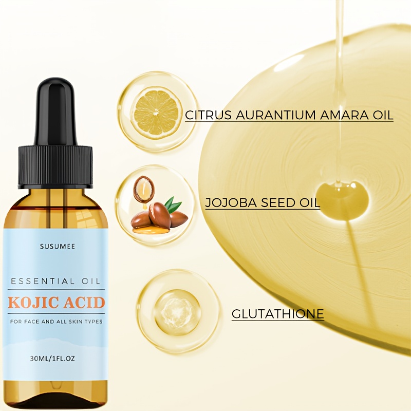 kojic acid oil facial oil contains vitamin c glutathione