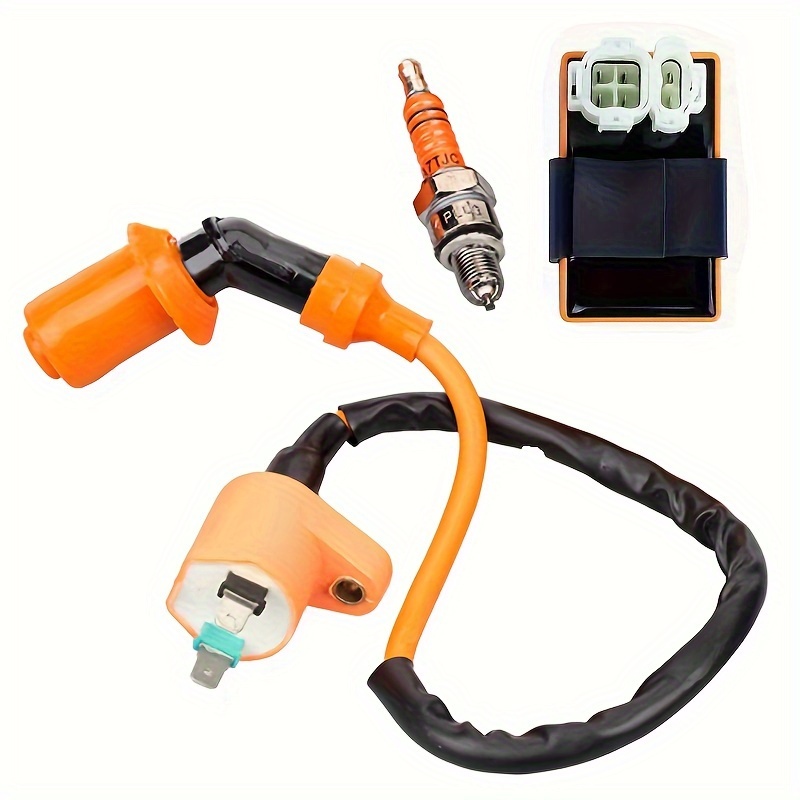 

Performance Cdi + Ignition Coil + Spark Plug A7tjc For Gy6 50cc - 80cc 90cc 110cc 125cc 150cc 4-stroke Engines Scooter Atv Go Kart Moped Go Kart Pit Dirt Racing Bike 139qmb 152qmi 157qmj