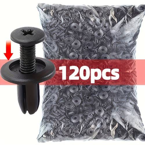 120 remaches de plástico para automóviles, adecuados para la fijación de paneles de puertas. , accesorios esenciales y prácticos. clips de formación de bordes de parachoques y guardabarros, remaches para automóviles, remaches para parachoques de , accesorios de interior de automóviles