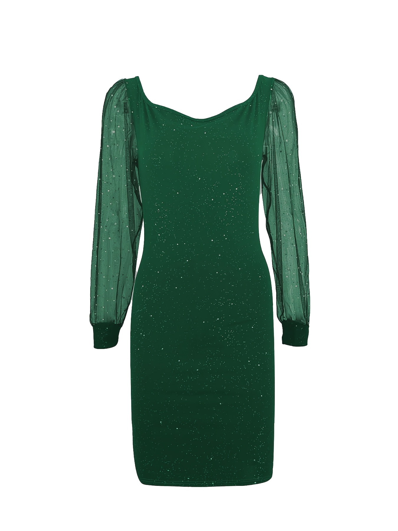 womens sequin v neck sparkling bodycon dress sheer evening - Temu Belgium