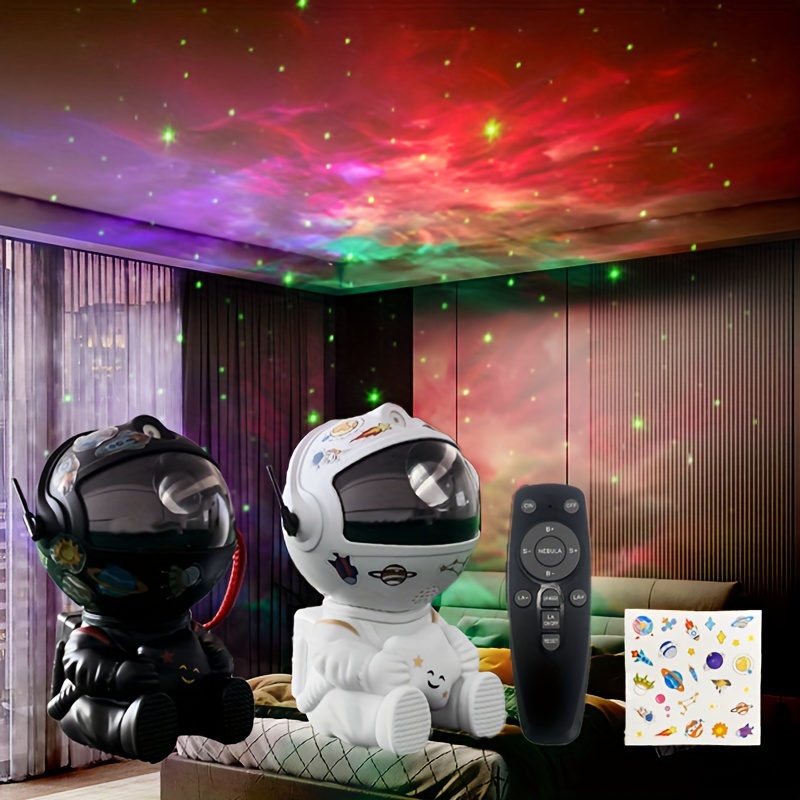Astronaut Projector Night Light LED Starry Sky Home Decor (Black Guitar) 