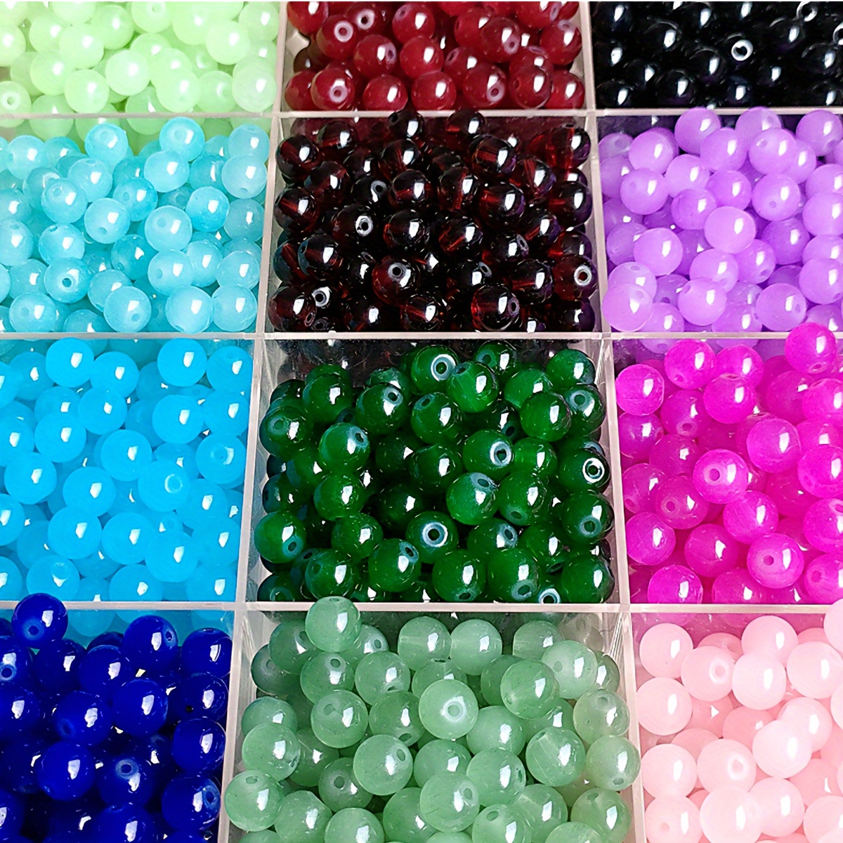 630pcs 18 Colors Acrylic Charming Beads Rainbow Round Star AB Beads  Charming Heart Beads for Jewelry Making Bracelets Crafts