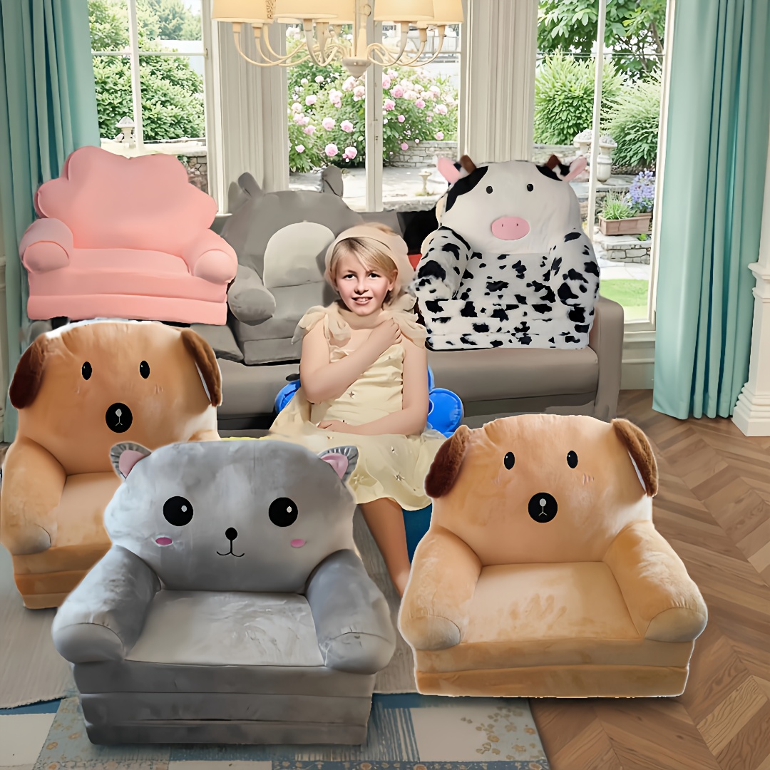 childrens folding sofa toddler stool nursery baby chair cushioned   childrens sofa seat cover plush lazy recliner sofa washable 0