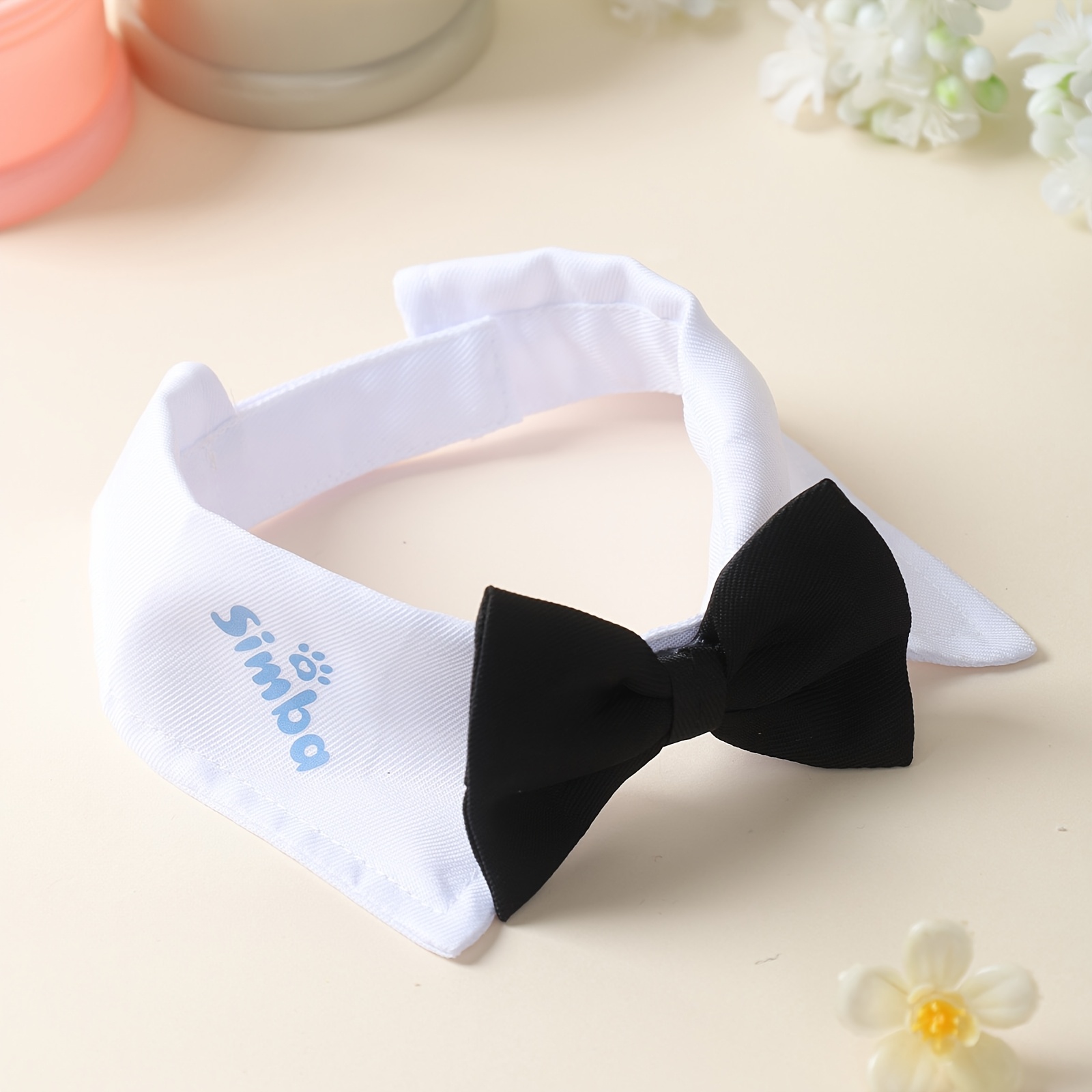 TEMU Custom Cat And Dog Pet Tie, Personalized Collar Decoration, Wedding Bow Tie Accessory, Suitable For To Medium Pets, Weddings, And Daily Use