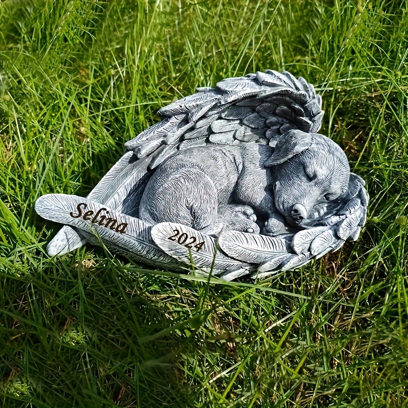 Personalized Pet Sleeping Memorial Stone For Lost Sympathy Gift, Custom, Name, Date