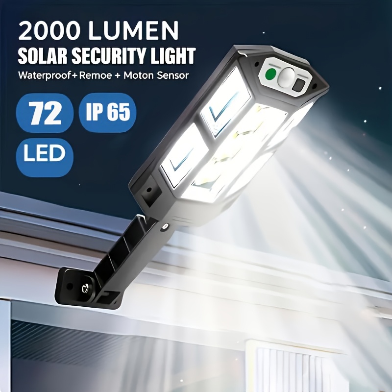 TEMU 2/1pc Solar Wall Light, Equipped With 43 Led Beads, For Outdoor Use, With Motion Sensor, Semi Embedded Plastic Wall Light, Solar Powered Safety