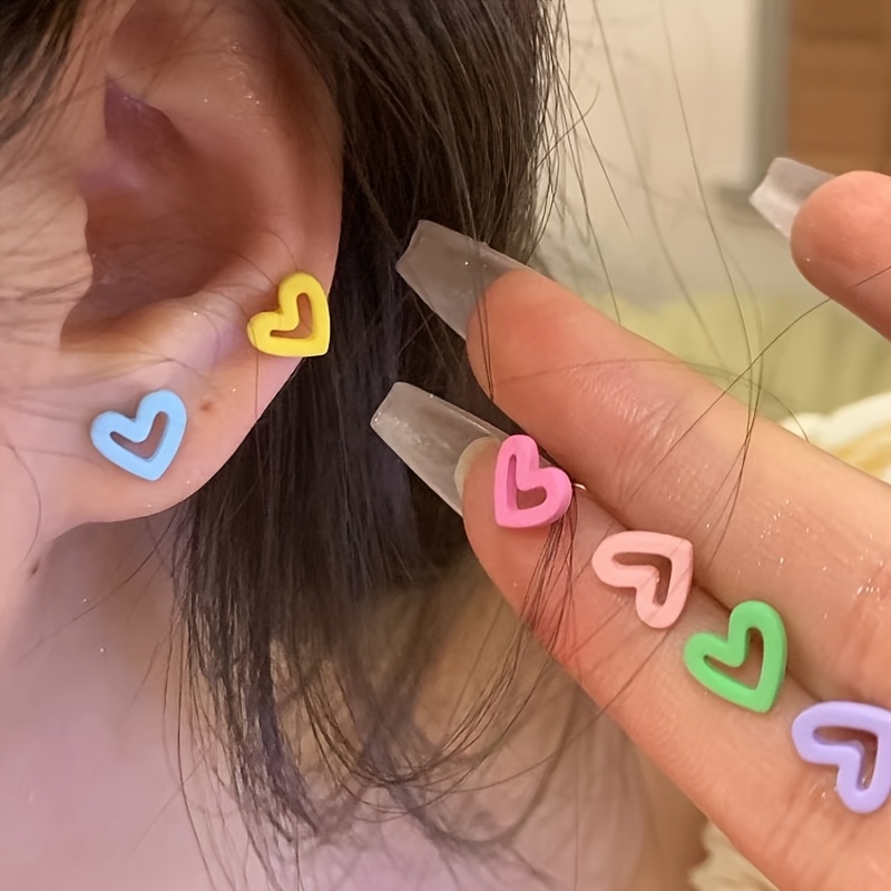 TEMU 6pcs Set Of Ins Sweet Earrings For Women And Earrings For Parties And Daily Use