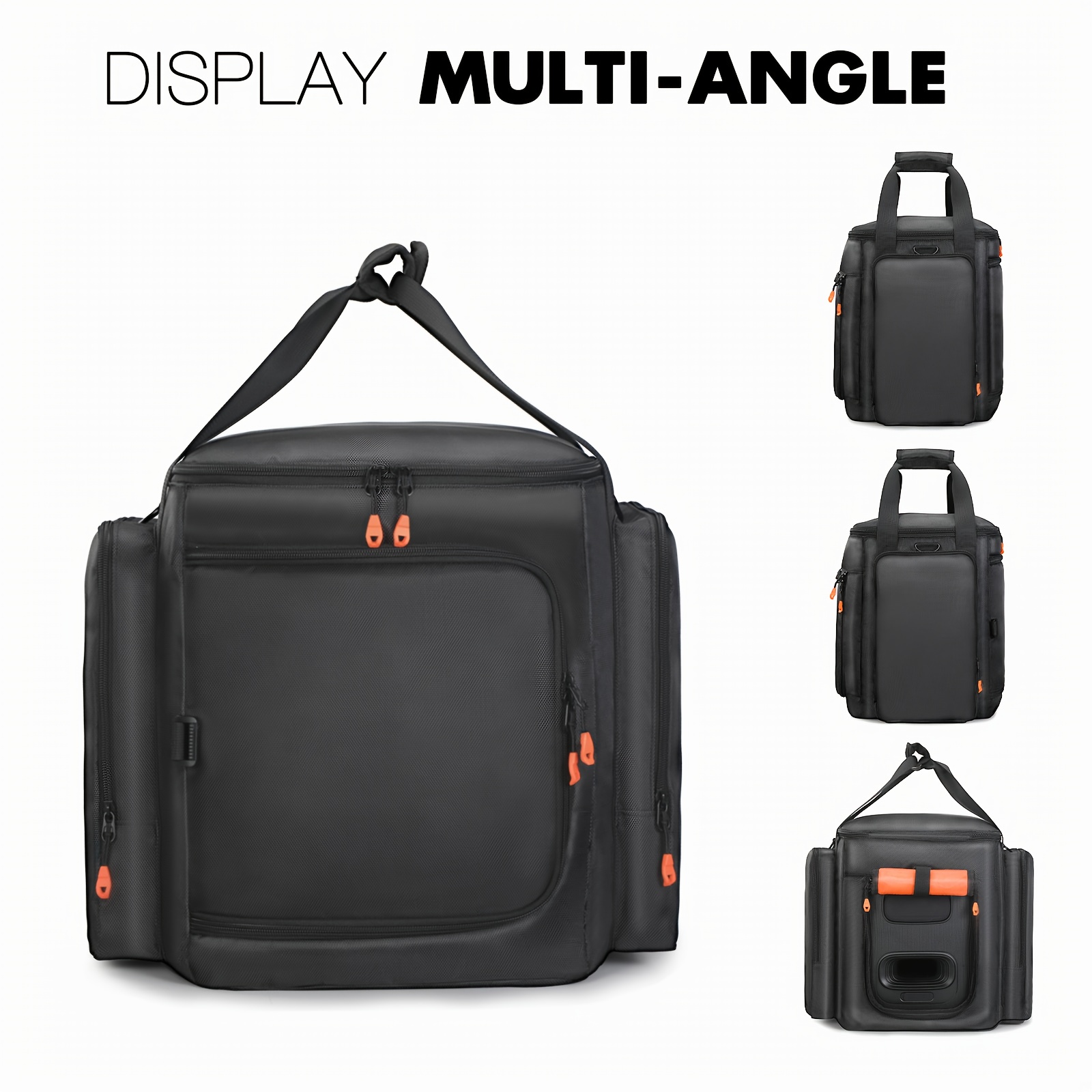 E-shop Für JBL Encore /1 Lautsprecher Aufbewahrungstasche - Robuste schwarze Nylon Tragetasche mit mehreren Fächern, ergonomischem Griff & Schultergurt