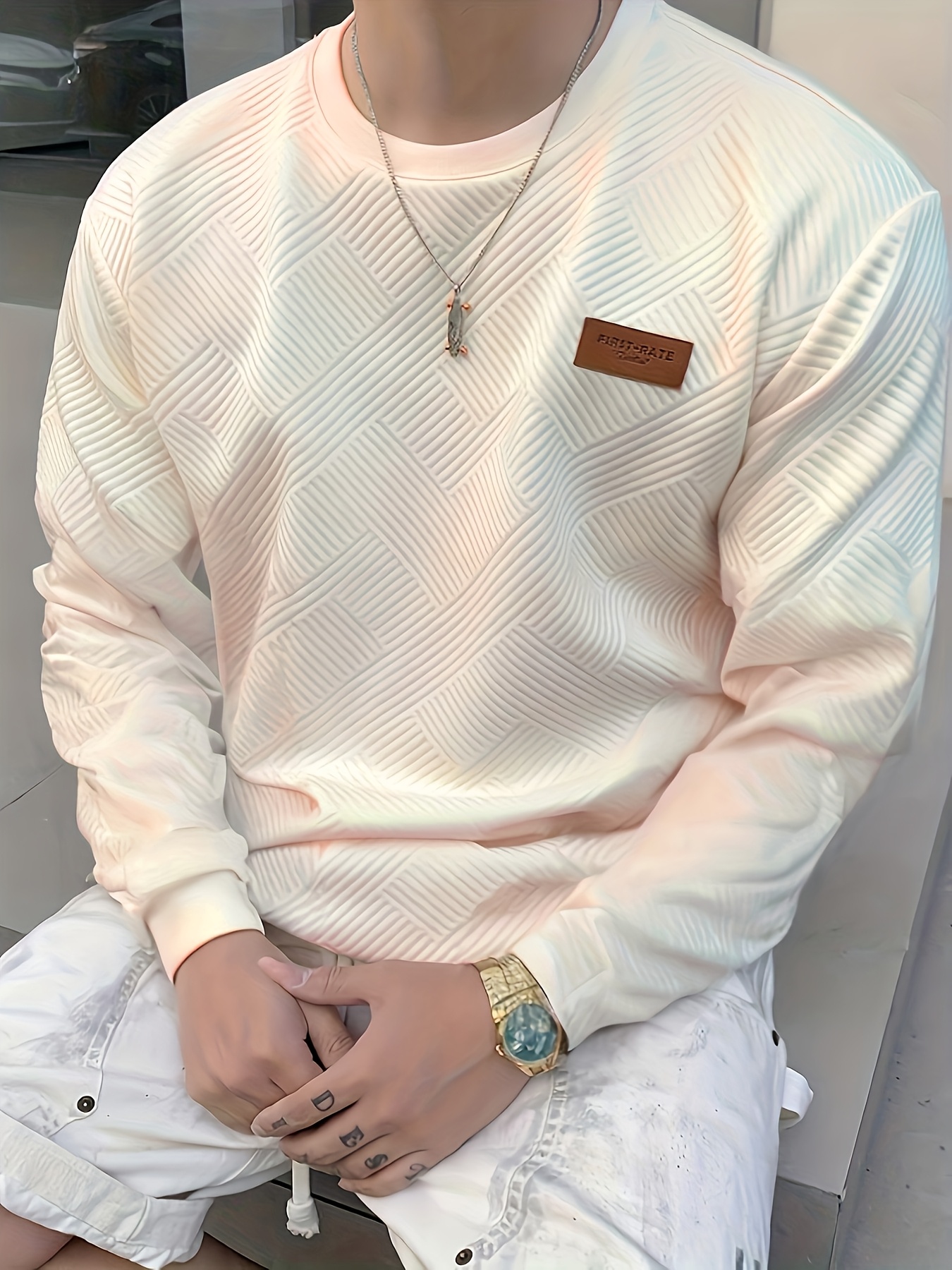 targeted development mens fashion casual hoodie sport t shirt beige 0