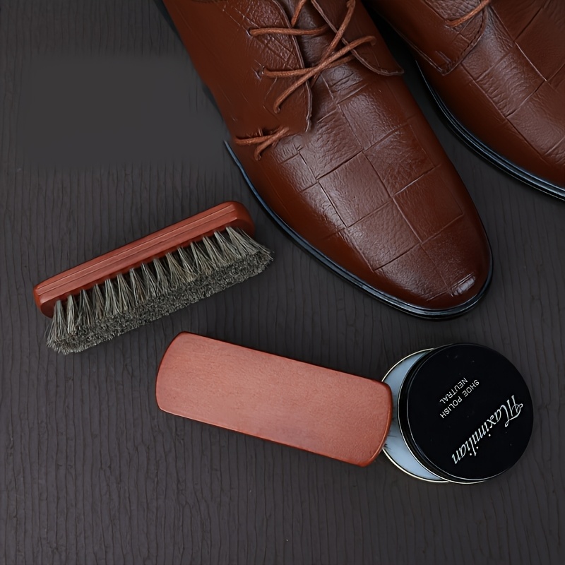 

Premium Shoe Brush - Soft Cleaning & Polishing Tool For Dust Removal, Solid Wood Handle