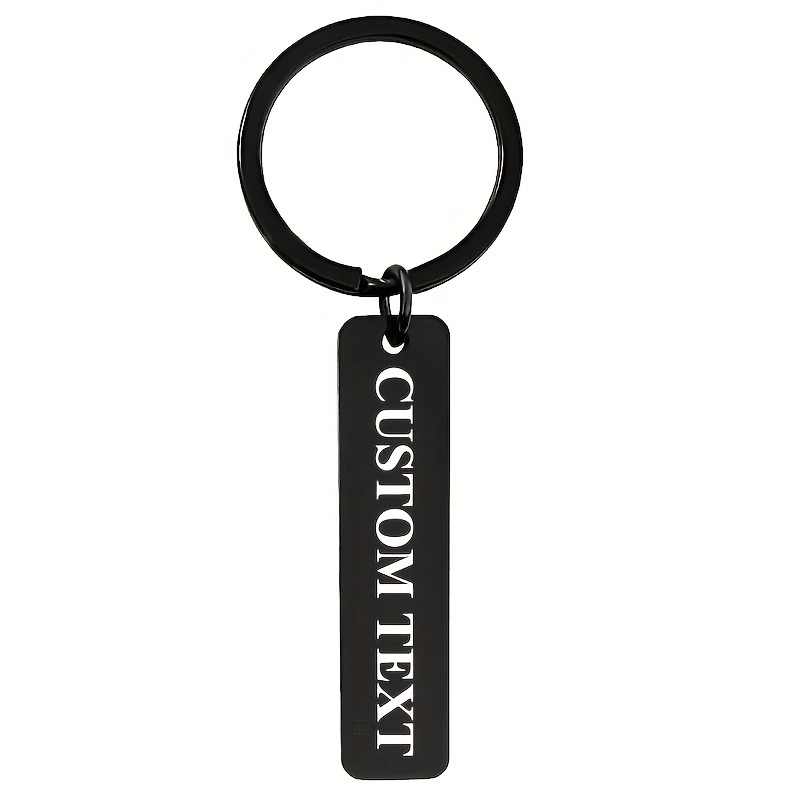 

Engraved Stainless Steel Keychain - Stylish Personalized Id Blessing - Perfect , Graduation Ceremony, Wedding And Other