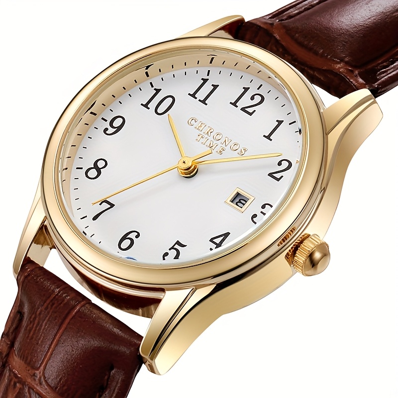 Waterproof Women\'s Watch Elegant Leather Band Calendar Elegant – bureiwatches main image 3