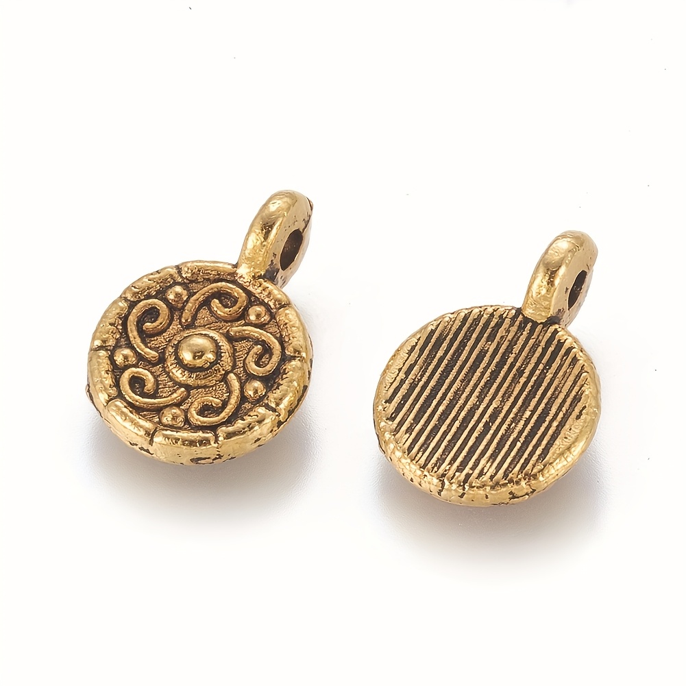 TEMU 50 Piezas de Colgantes de Aleación para Hacer Joyería - 9mm de Ancho x 13mm de Largo, Cuentas Multicolor DIY con Agujeros de 1.5mm, Componentes