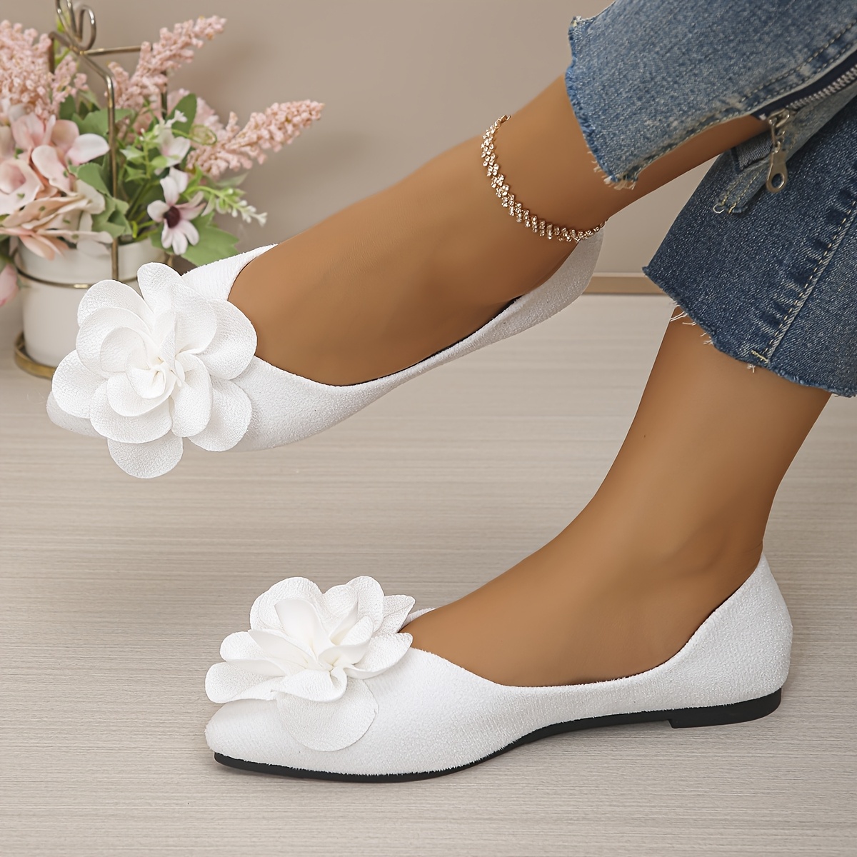 zapatos mujer flores rosas punta afilada Temu Guatemala