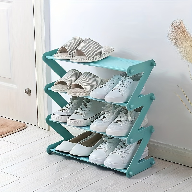 

1pc Simple Shoe Rack, Z-shaped Family Dormitory Book Rack, Family Hotel Shoe Rack, Multi-purpose Storage Rack, Family Shoe Storage Rack, Home Storage And Organize, Home Essential