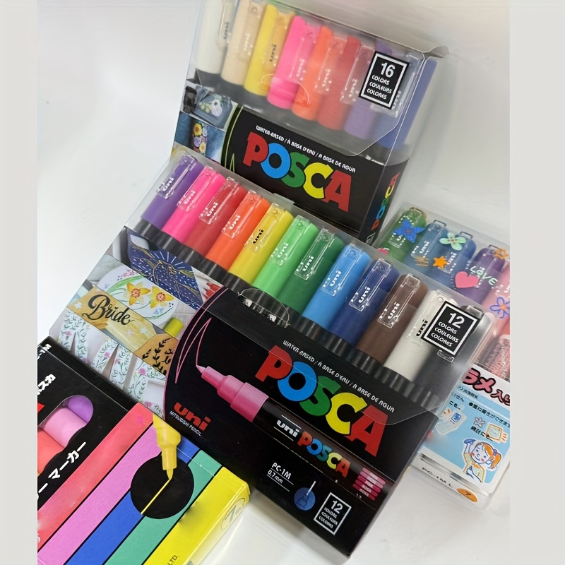 

1m Posca 12-color Fine Tip Marker Set - Vibrant, Non-toxic, Art, Drawing, Coloring & Graffiti - Ideal For Students & Professionals