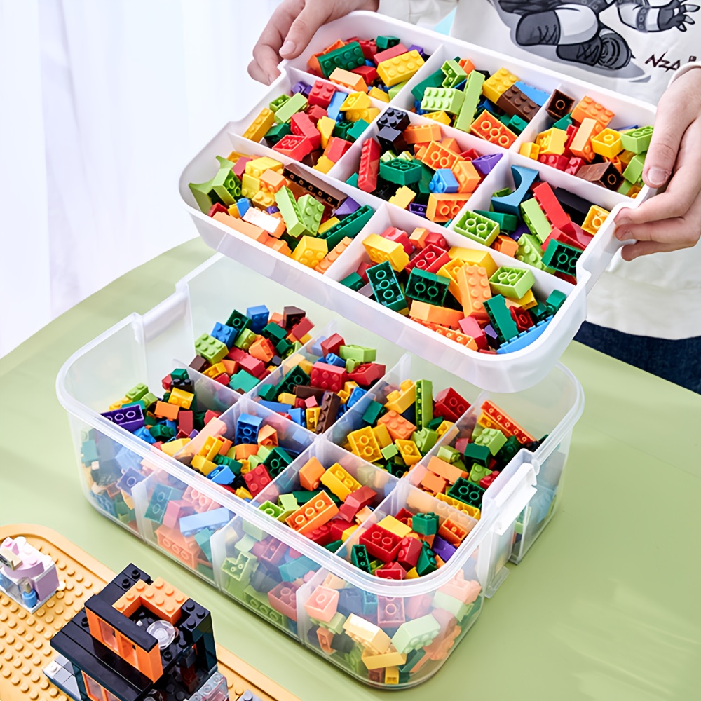 3-Layer Plastic Compartment Open Storage Box for Craft Supplies