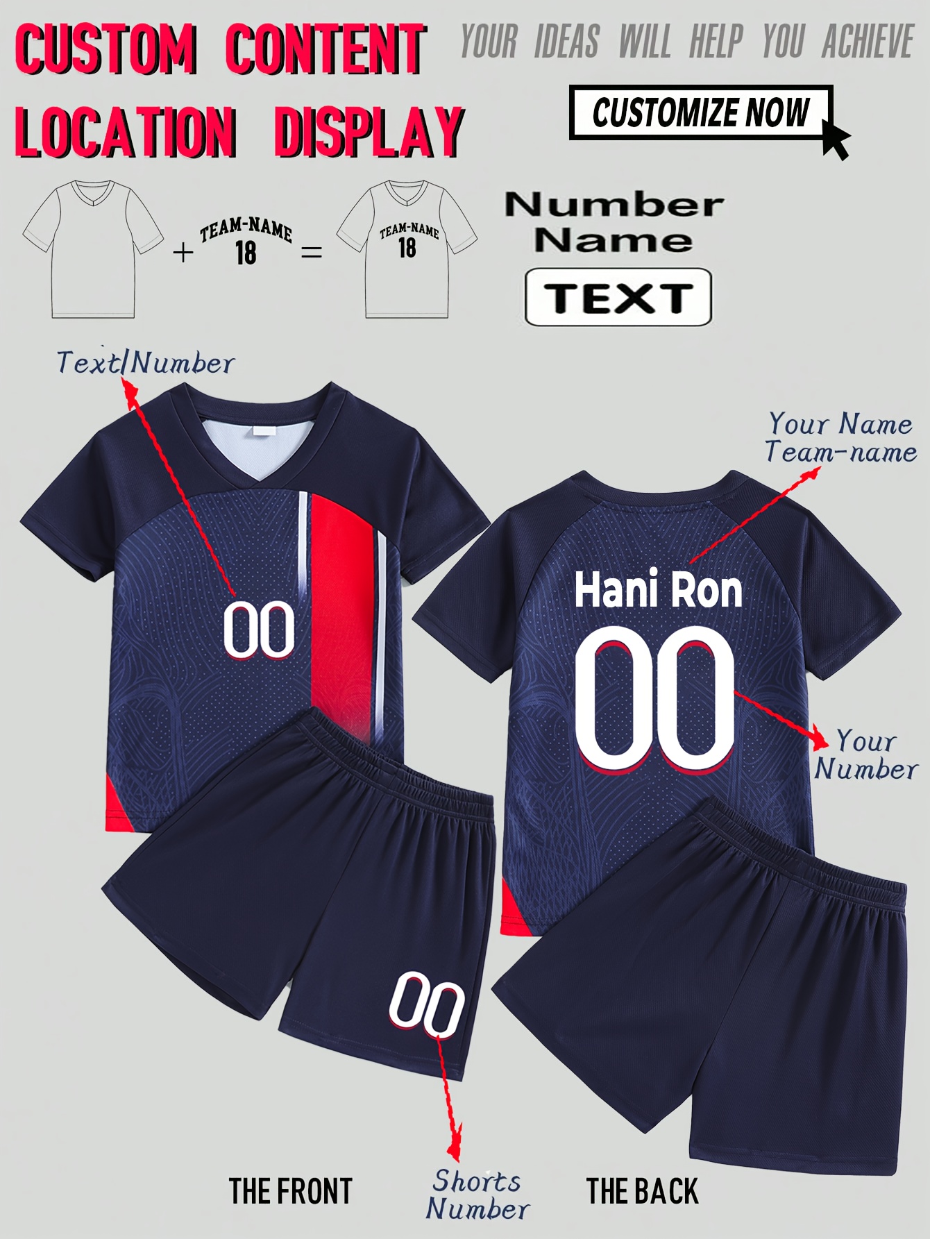 kit calcio personalizzato bambini e numero e Temu Italy