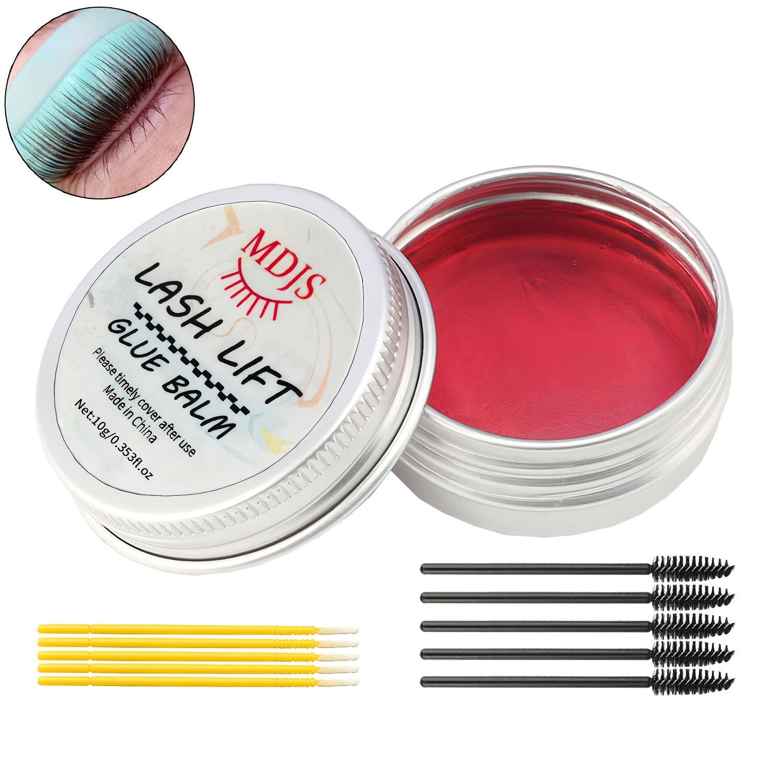 Image of 10g Red Solid Adhesive. Eyelash Extensions. Eyelash Tools.eyelash Curling, Eyelash Enhancement Kit Tool.