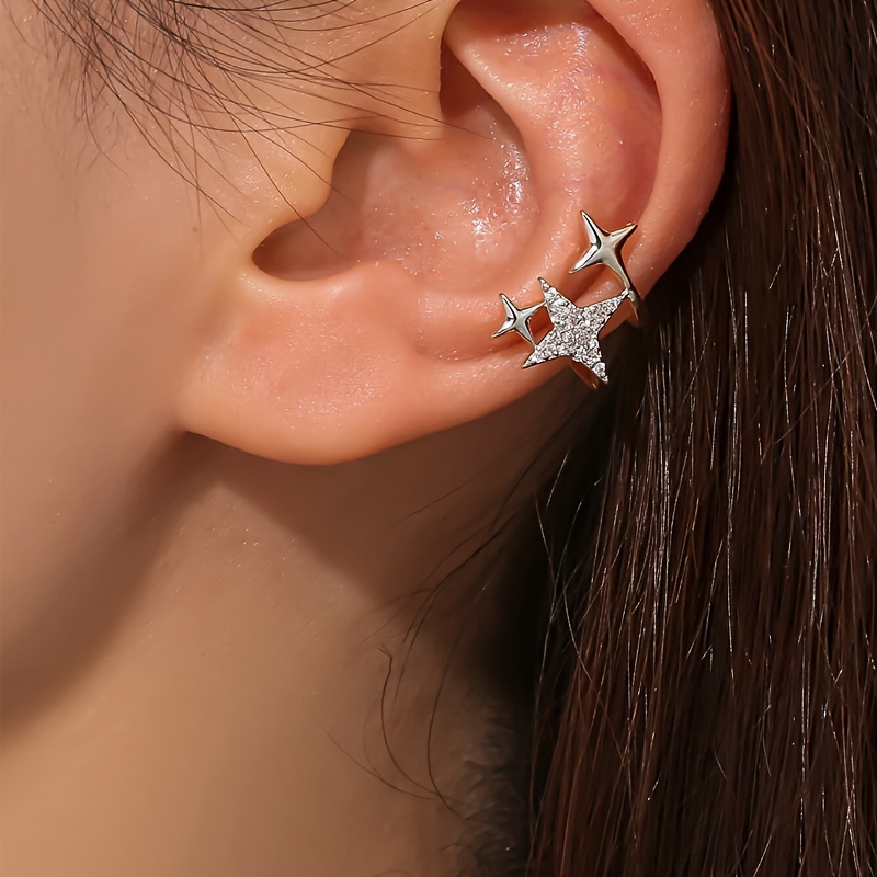 Sparkling Ear Cuff – No Piercing Needed, Elegant Vintage- With Glittering Accents, Casual Attire Or Gifting, Accessory | Elegant Jewelry | Fashionable Accessory, Ear Cuff Earrings