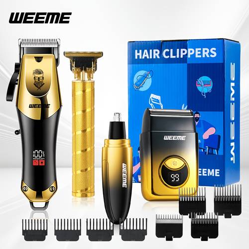 1pc 4pcs mens professional grooming kit cordless hair clippers with led display precision trimmer set usb rechargeable for home use perfect fathers day gift