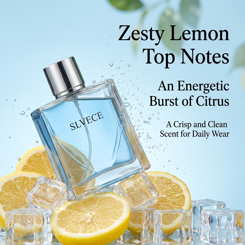Image of 100ml Men's Eau De Toilette, Cologne, After-shave Lotion, With A Refreshing Lemon Scent, Suitable For Daily Use And Gatherings, Exuding , The For Gifting During Festivals.