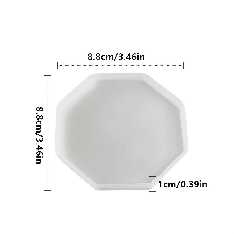 TEMU 2-pack Octagon Coaster Silicone Molds, Crystal Epoxy Resin Coaster Silicone Molds, Handmade Enthusiasts Projects, Used To Various Specimens,