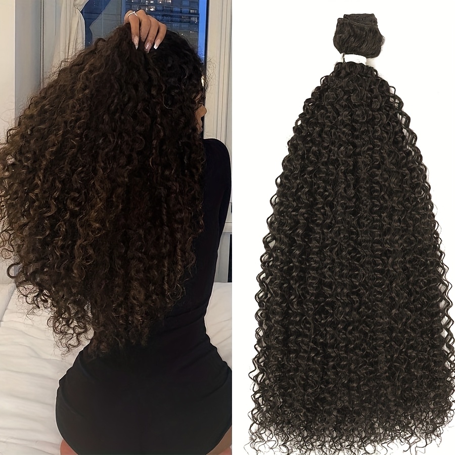 E-shop Afro Haarbündel Weft Curly Strähnen Synthetische Haarverlängerungen Bio Fiber