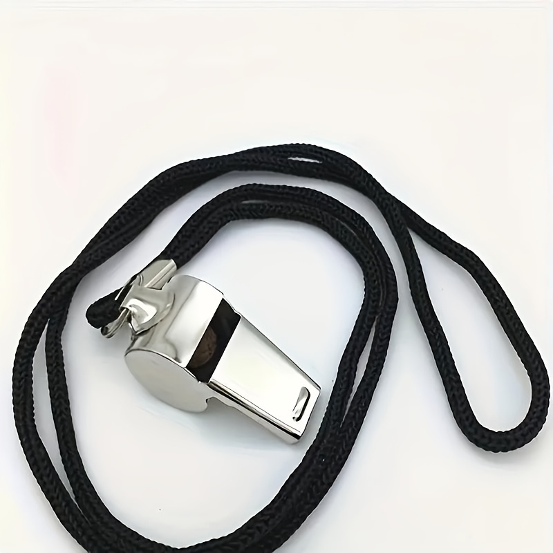 E-shop 1/10 Professionelle Sportpfeife mit Seil, Edelstahl-Schiedsrichterpfeife, inklusive Nylon-Umhängeband, geeignet für , Volleyball, Fußball,