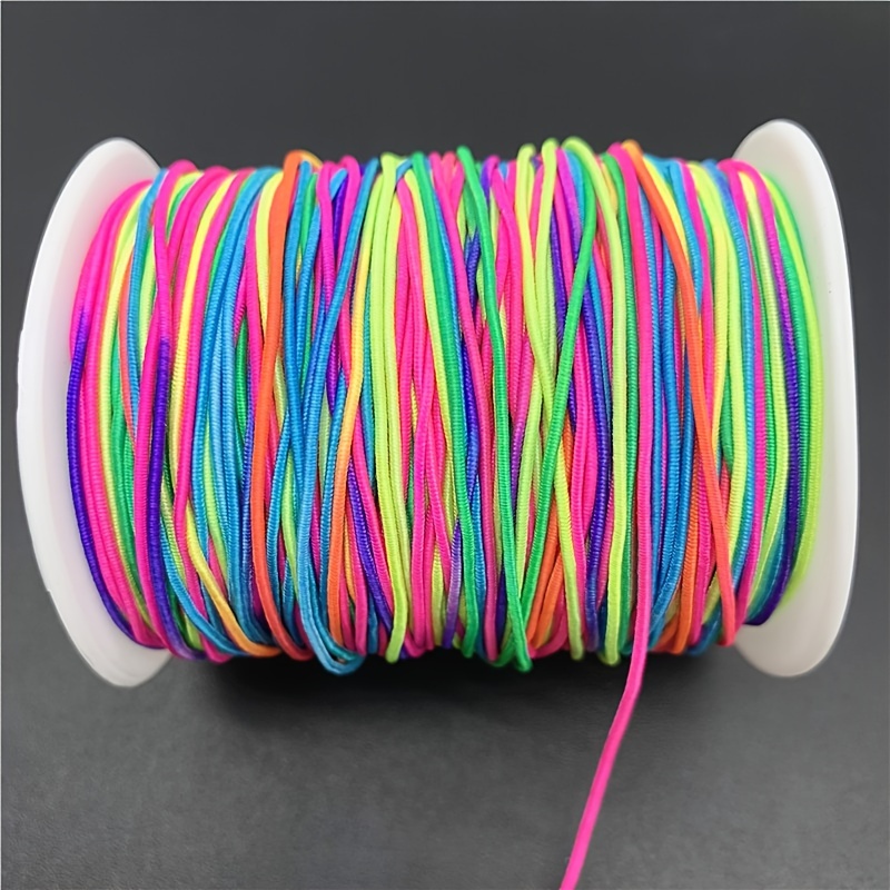 

1pc Rainbow Round High String, 5yards 1mm, Sewing Band Fiat Rubber Band Waist Band Stretch Rope Ribbon -beading Cords &