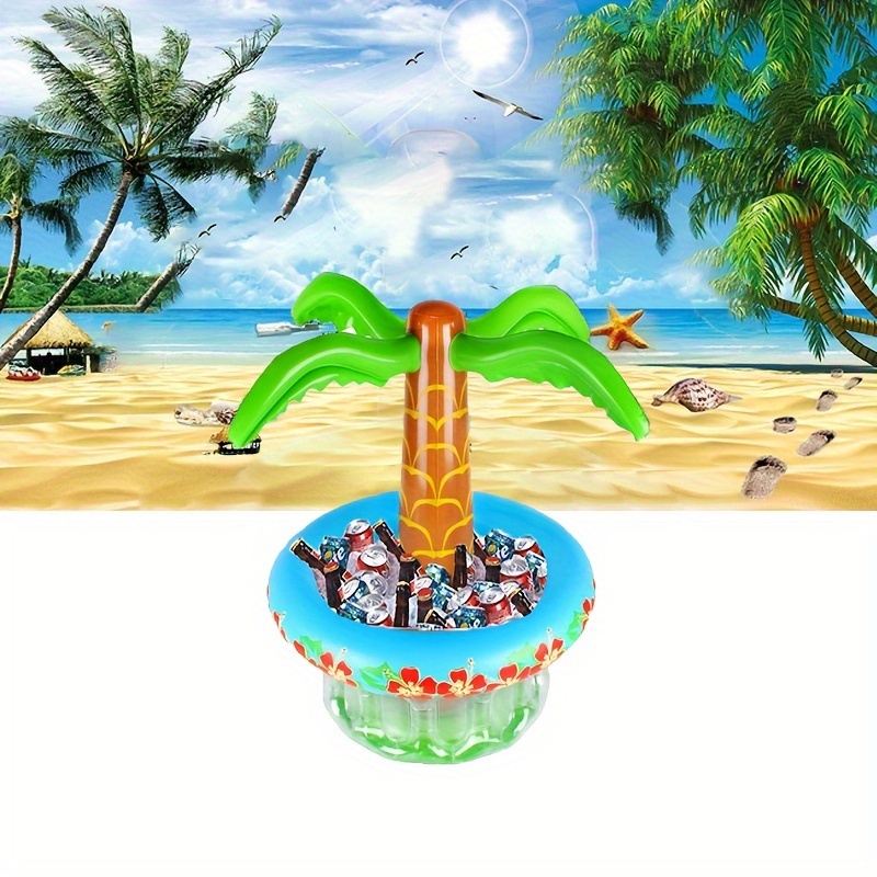 28” Inflatable Palm Tree Cooler  Beach theme party decorations