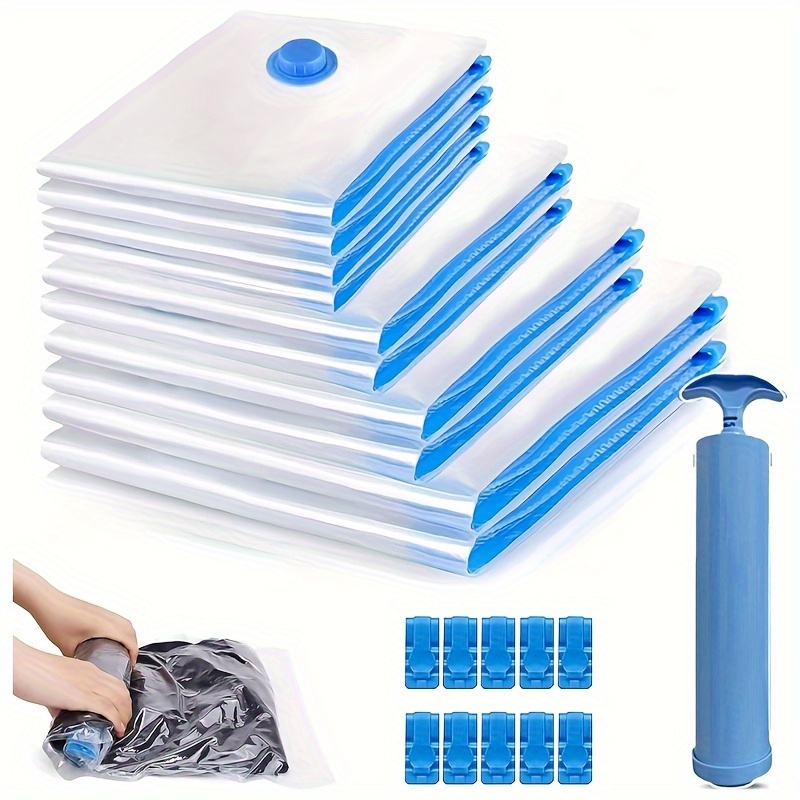 

1 Piece Space Saving Vacuum Bag For Clothes And Bedding - Dust And Moisture Proof Organizer (without Hand Pump, Please Purchase Separately If Needed)