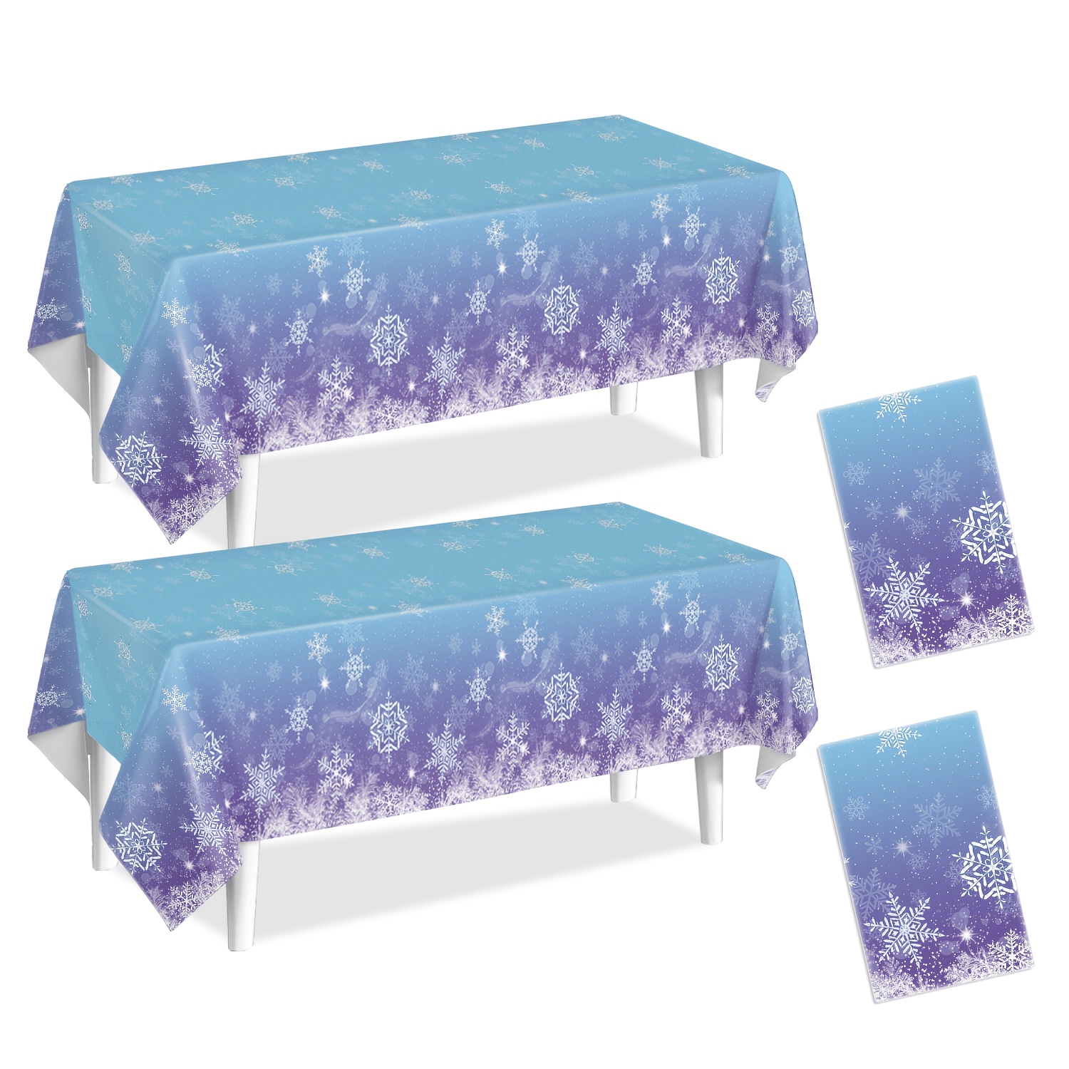 TEMU Tovaglia per feste, 2 pezzi, decorazione per festa di compleanno invernale, decorazione per festa di Natale, carta da per festa di compleanno