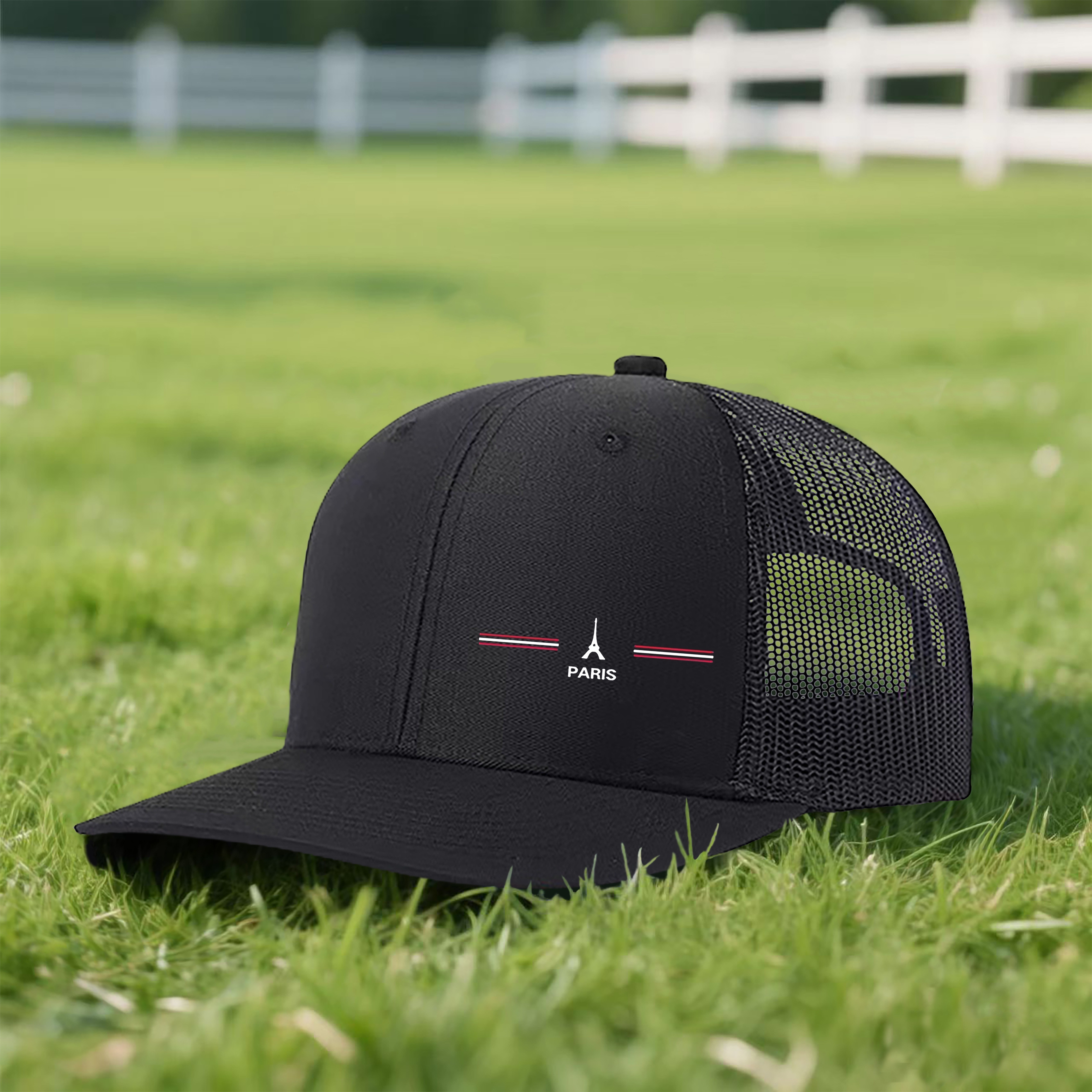 TEMU Gorra de Béisbol Ajustable y Transpirable para Hombres y Mujeres - Estampado Elegante Eiffel, Sombrero para Deportes al , Running, Playa y