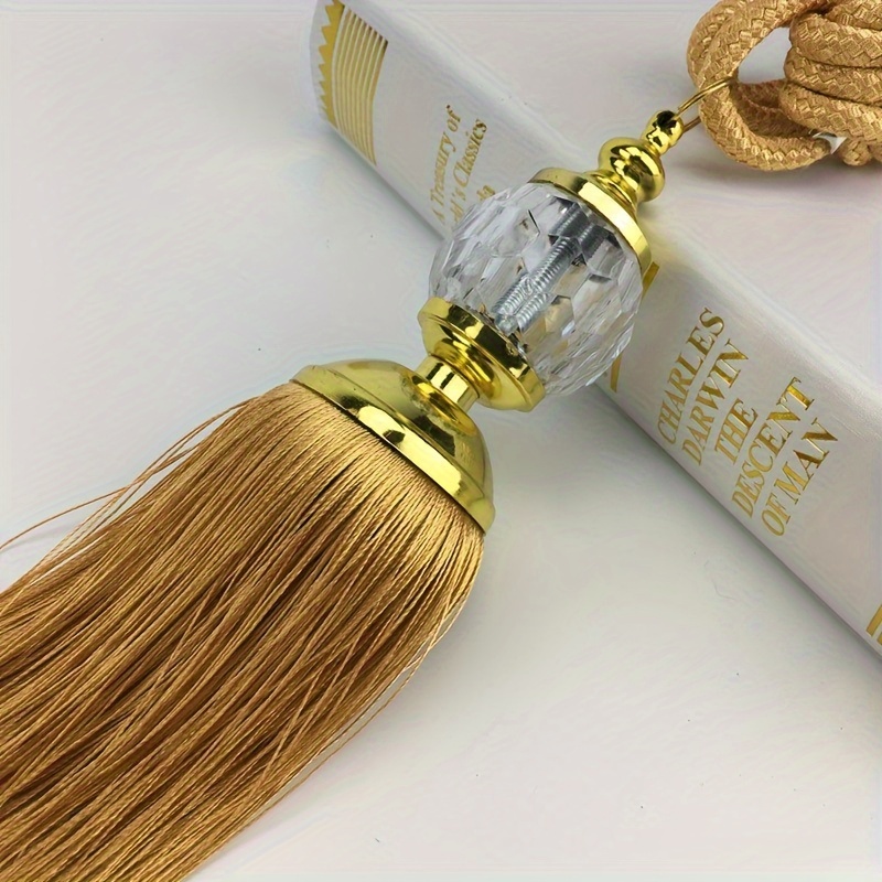 1pc Curtain Tieback Crystal Ball Tassel Bobble Curtain Tieback Living Room Bathroom Decor Tieback